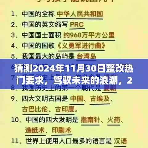 驾驭未来浪潮,揭秘2024年热门整改要求与自我超越之旅展望报告