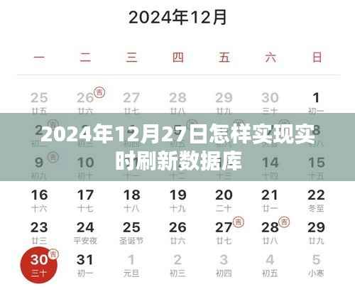 2024年数据库实时刷新指南,步骤与实现方法